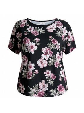 Women's Plus-Size Blouse Dolman Knit Top Size 3X High-Low Hem Star Vixen